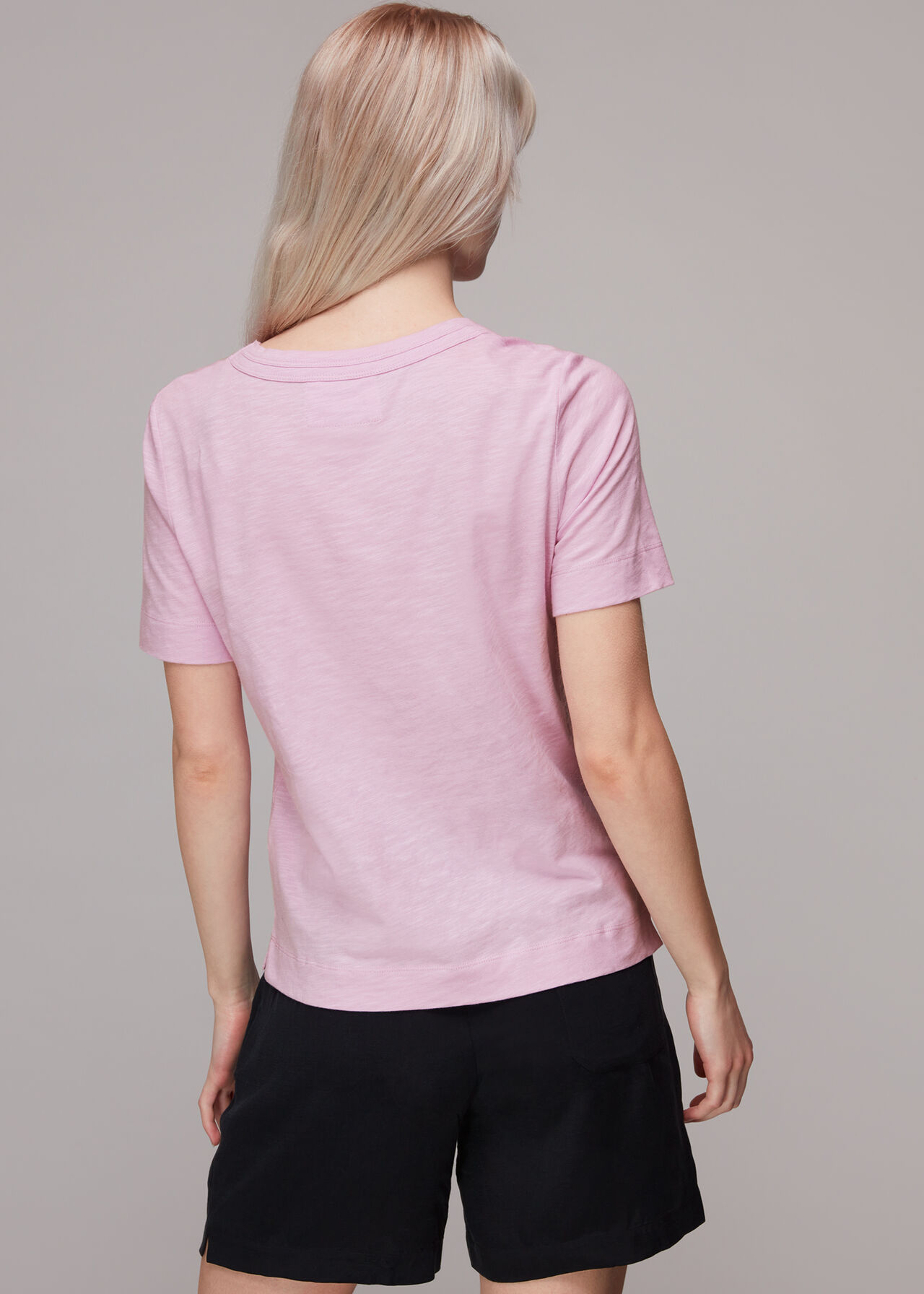 Lilac Rosa Double Trim WHISTLES | T-Shirt 