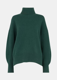 Wool Roll Curved Hem Knit