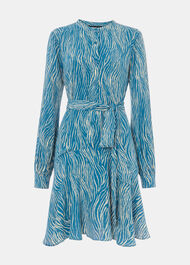 Petite Zebra Flippy Mini Dress