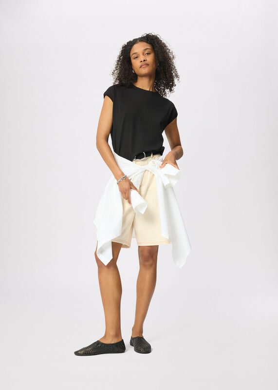 Black Cap Sleeve Tee