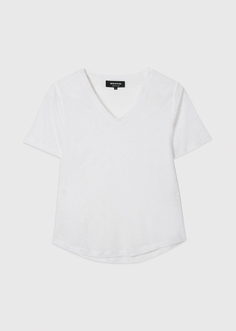 Linen V Neck T-Shirt