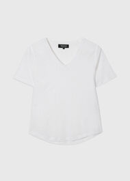 Linen V Neck T-Shirt