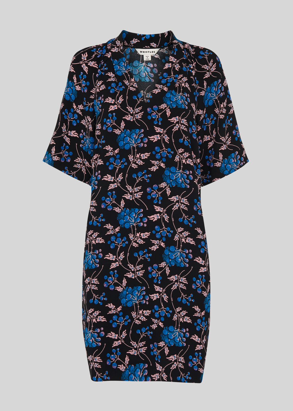 Elderberry Print Devyn Dress Black/Multi