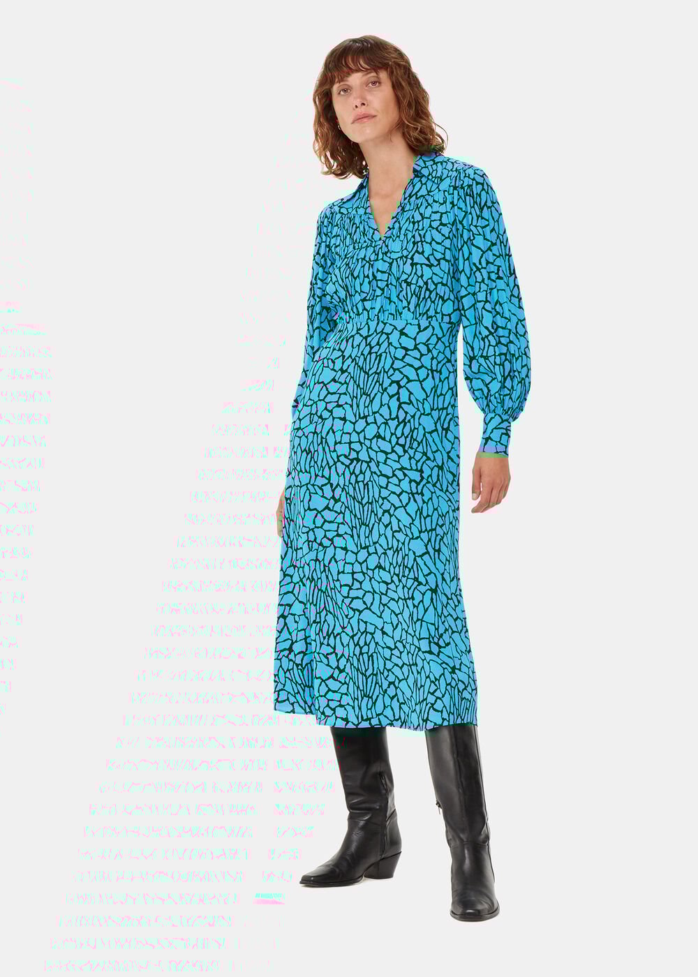 Terrazzo Print Midi Dress
