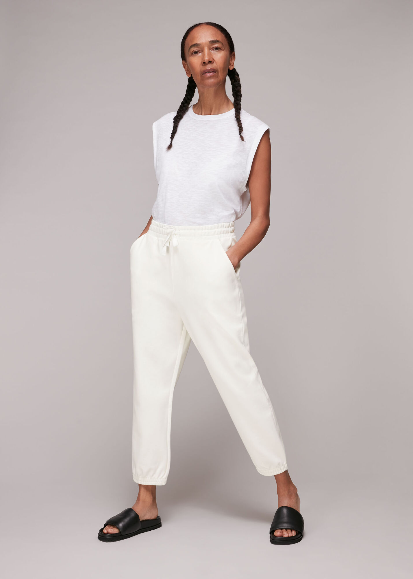 Ivory Cropped Jogger | WHISTLES