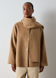 Double Faced Scarf Coat