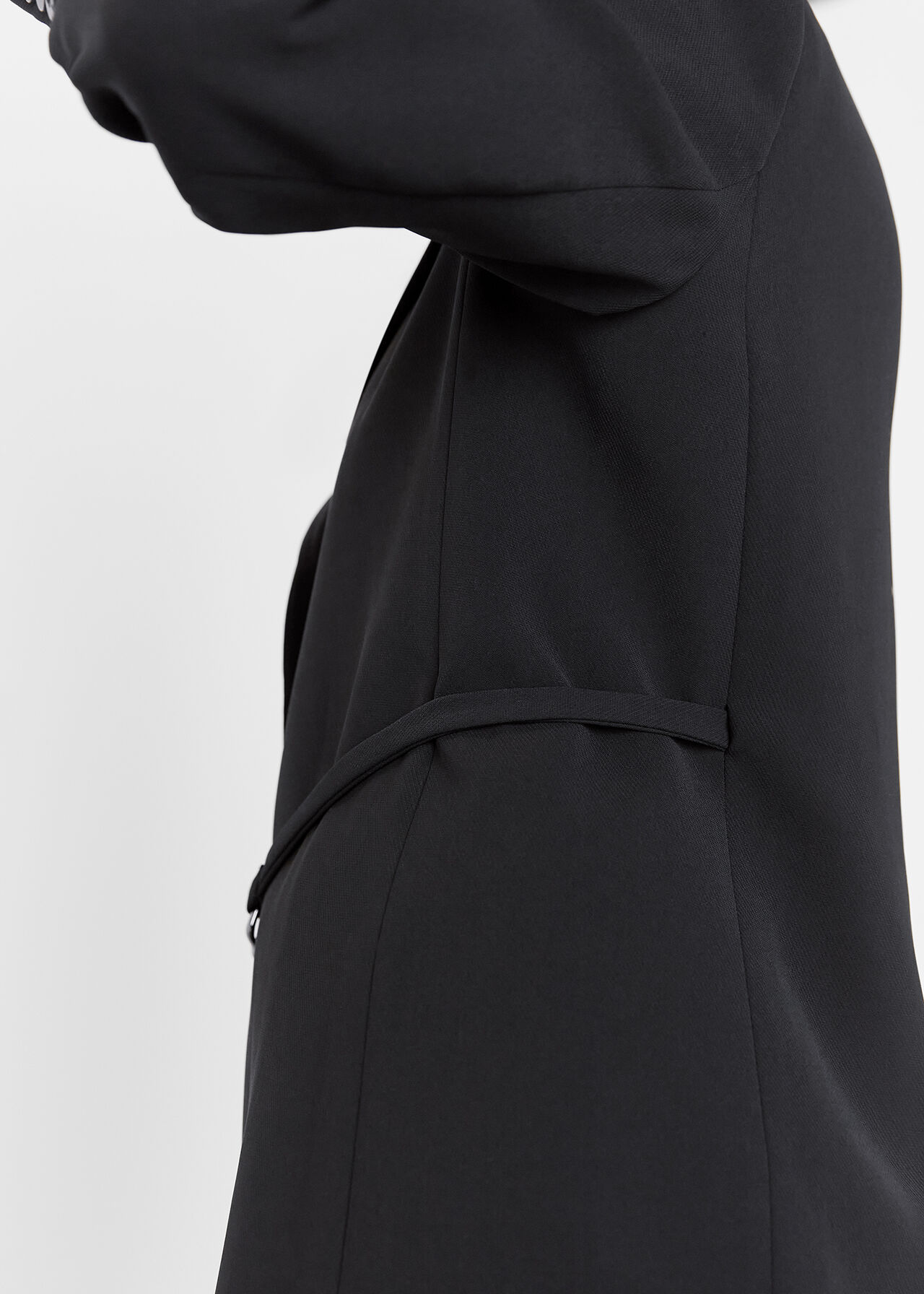 Black Corinna Belted Crepe Coord