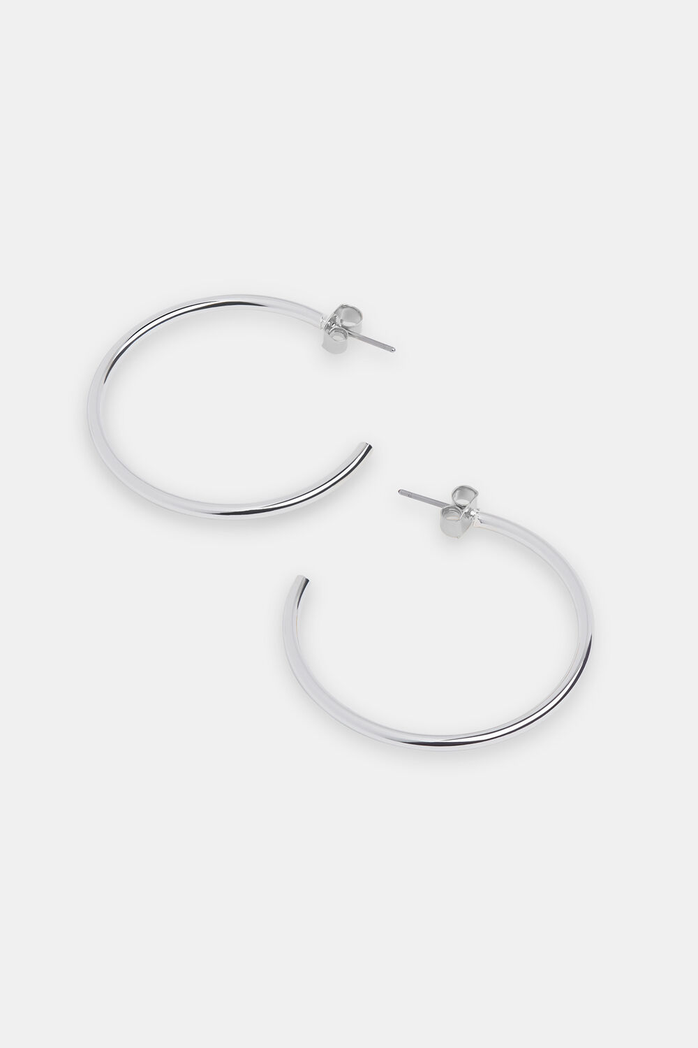 Silver Large Classic Hoop Earring