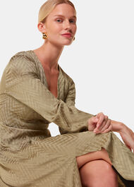 Jacquard Zig Zag Print Dress