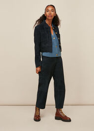Rib Textured Wool Mix Cardigan
