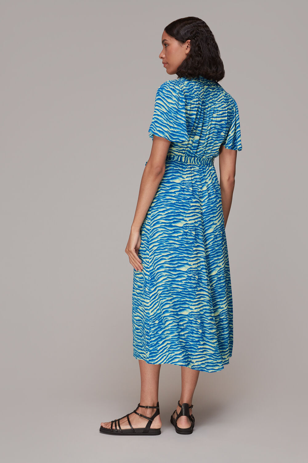 Seafoam Zebra Midi Dress
