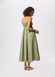 Cotton Midi Strappy Dress