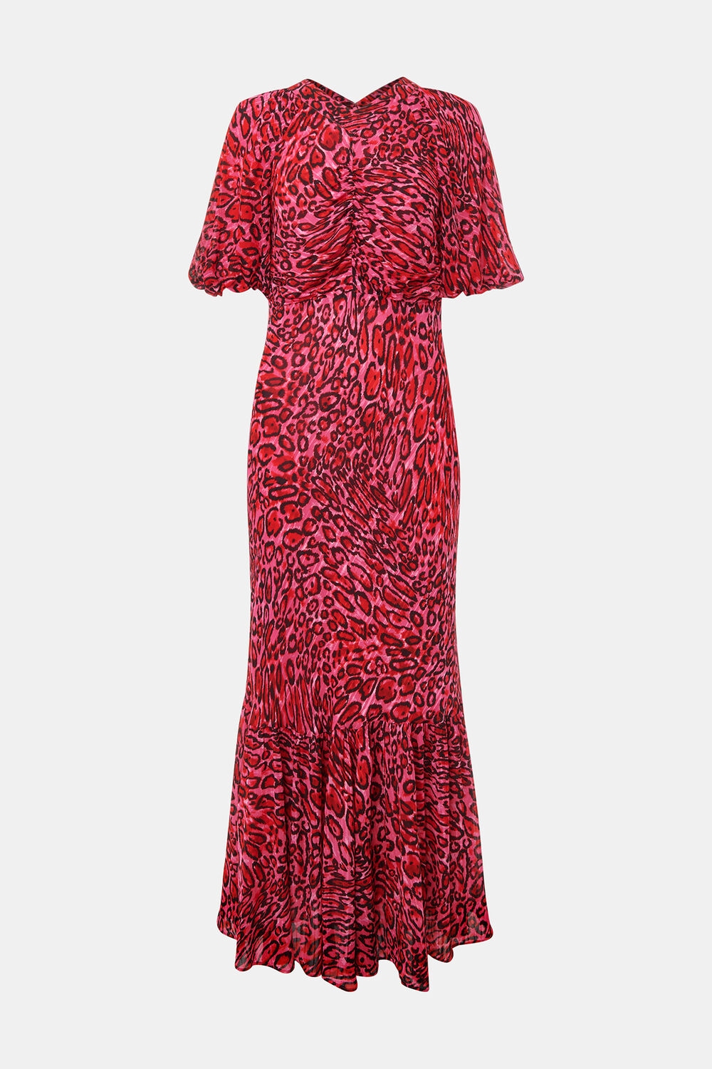 Waving Leopard Midi Dress