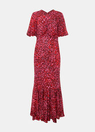 Waving Leopard Midi Dress