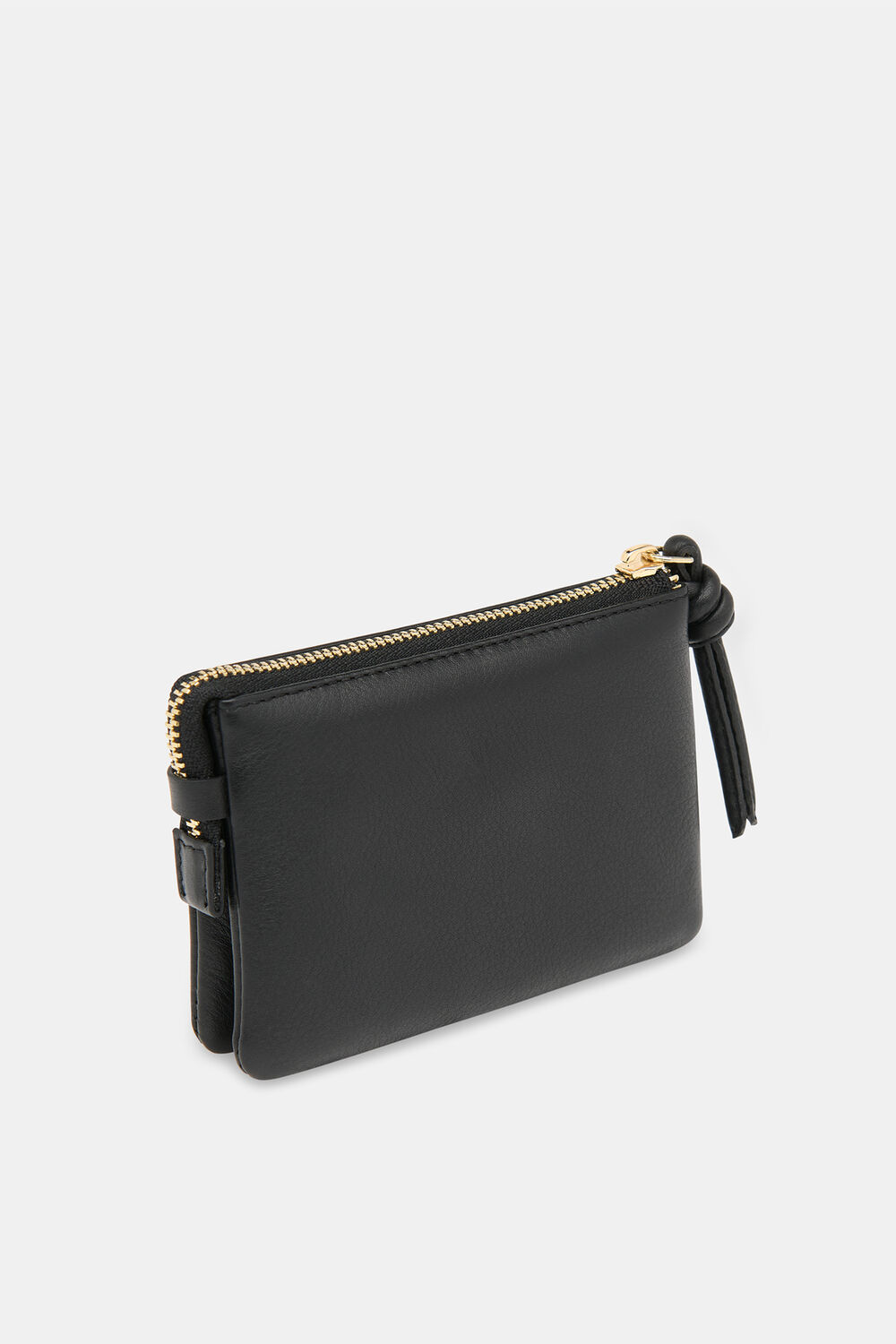 Black Knotted Zip Pull Purse
