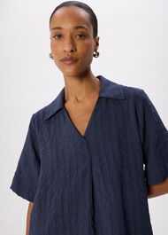 Textured Relaxed Short Dress