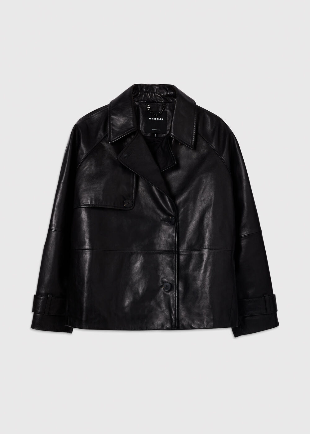 Short Leather Trench