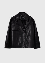 Short Leather Trench