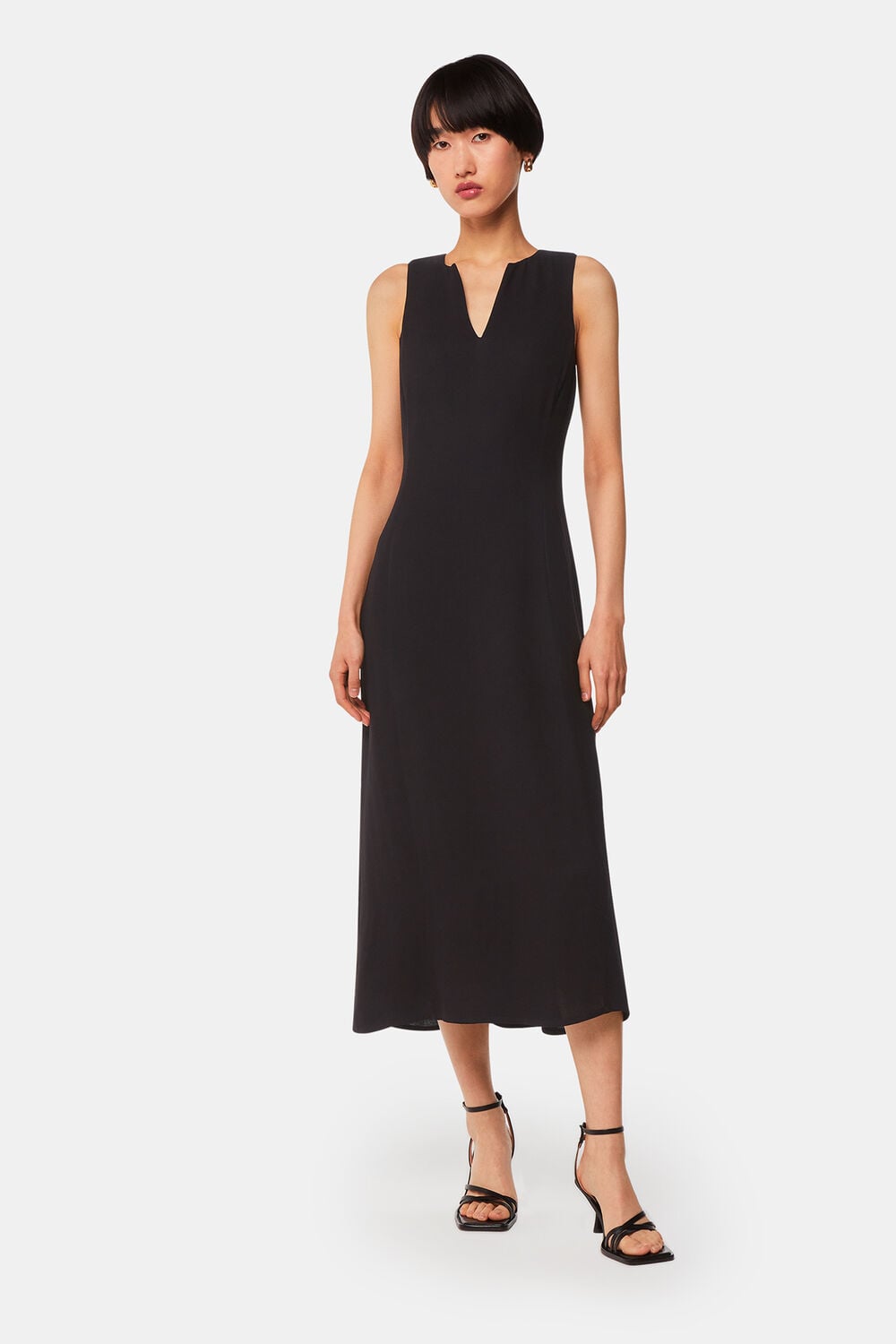 Black Alexia Midi Dress