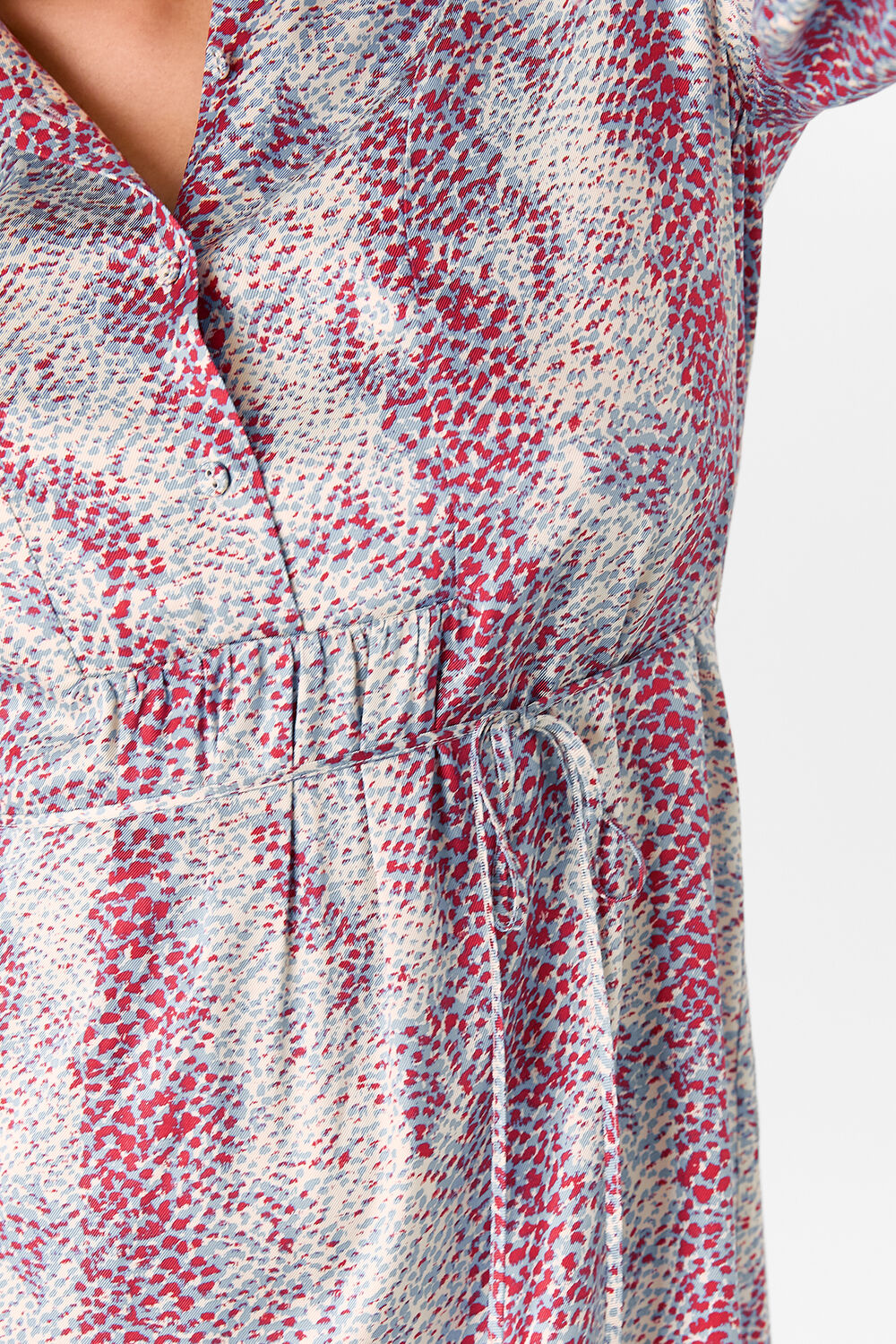 Mottled Snake Print Midi Dress