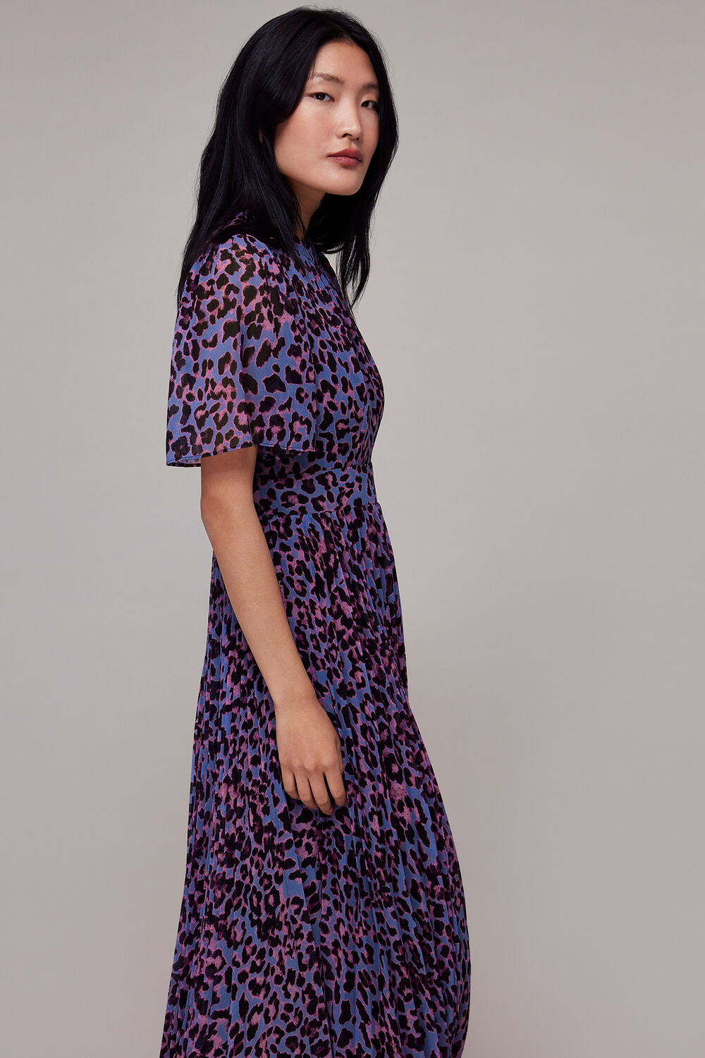 Animal Cheetah Pleated Dress