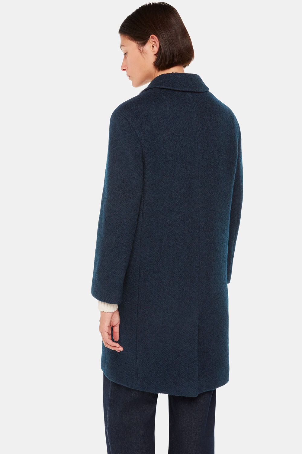 Teal Fran Boucle Coat