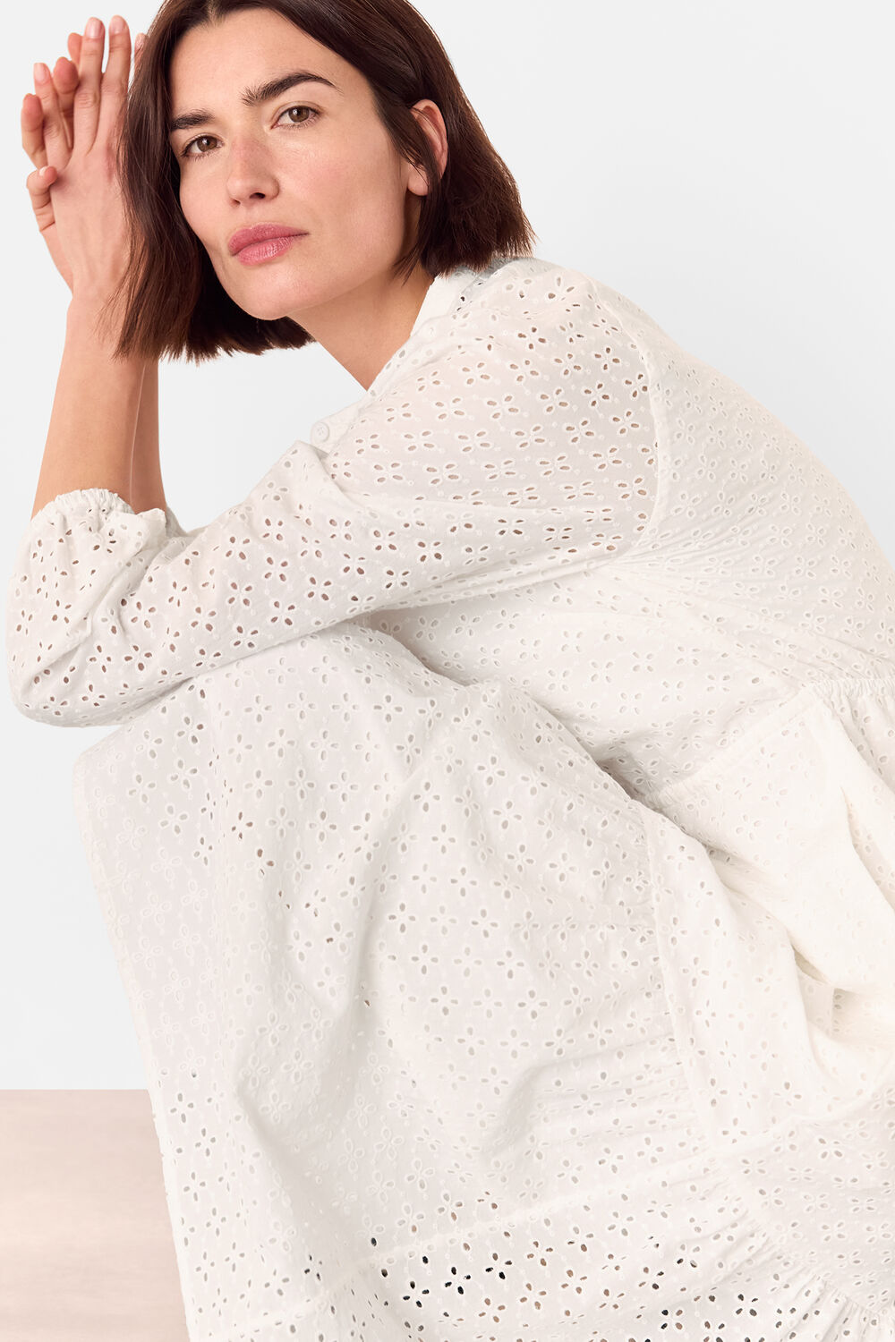 Broderie Midi Dress