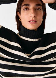 Stripe Wool Roll Neck