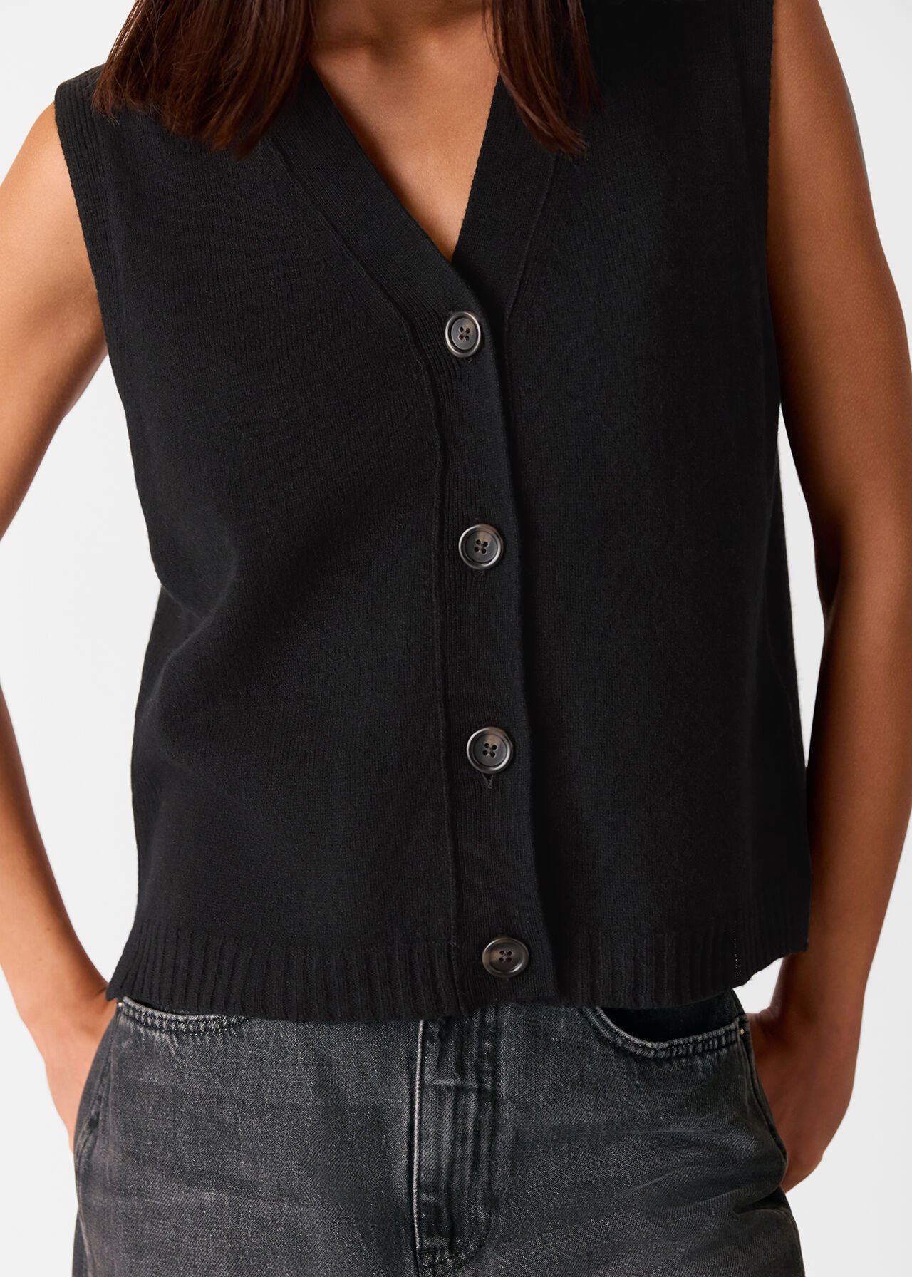 Wool Button Through Tank