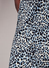 Abstract Cheetah Silk Skirt