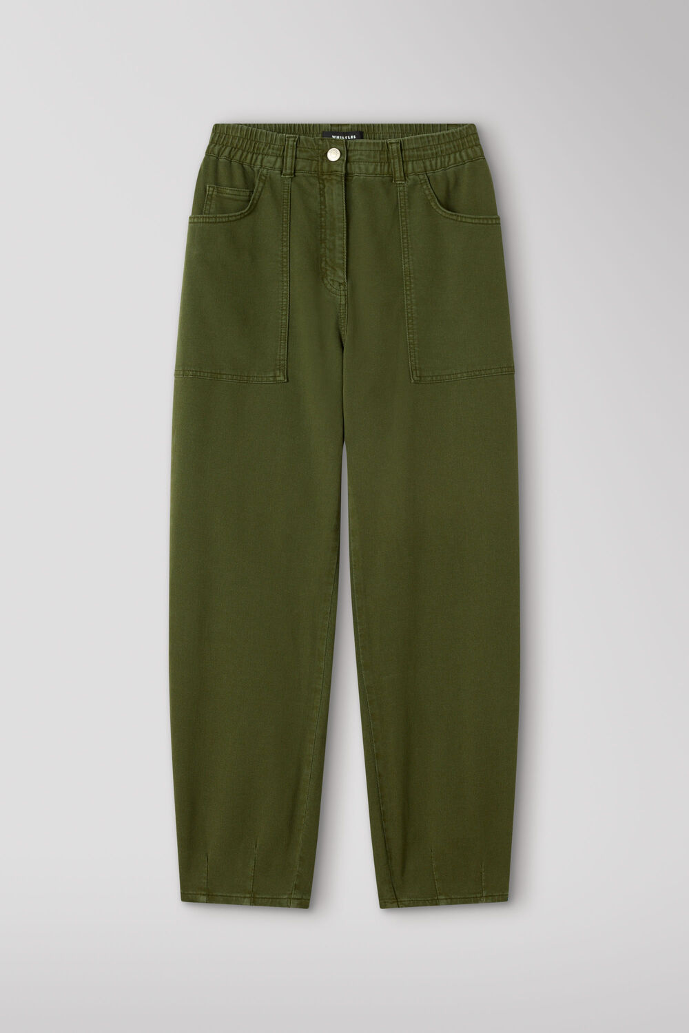 Khaki Full Length Cotton Trouser