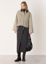 Casual Contrast Collar Jacket