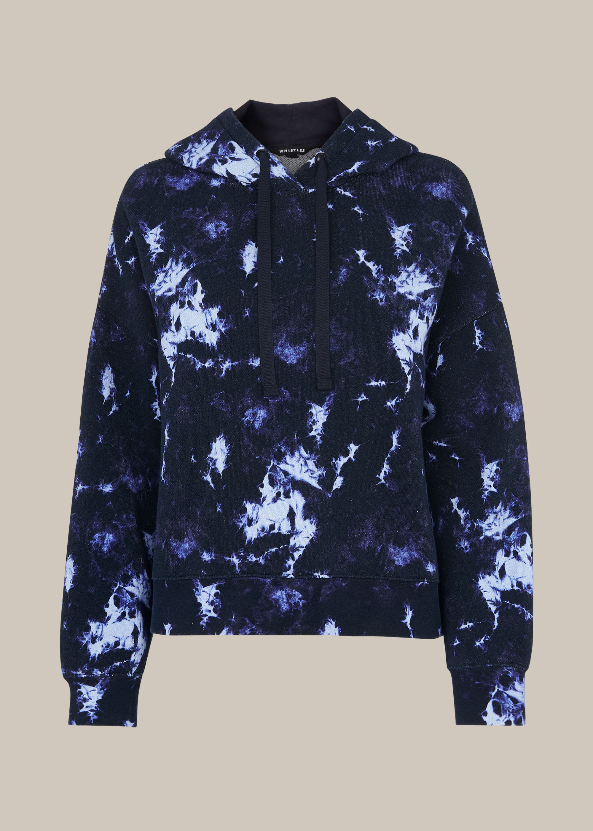 Navy Tie Dye Hoodie | WHISTLES | Whistles US |