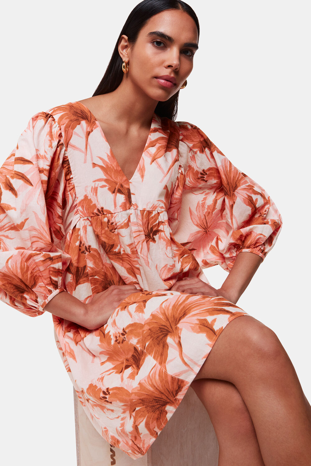 Pink Honolulu Linen Blend Dress