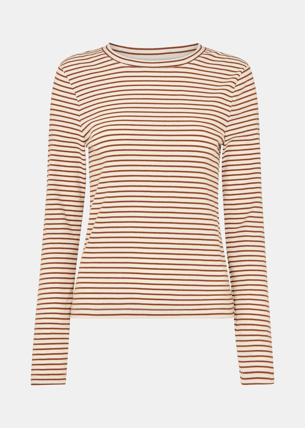 Stripe Crew Neck Jersey Top