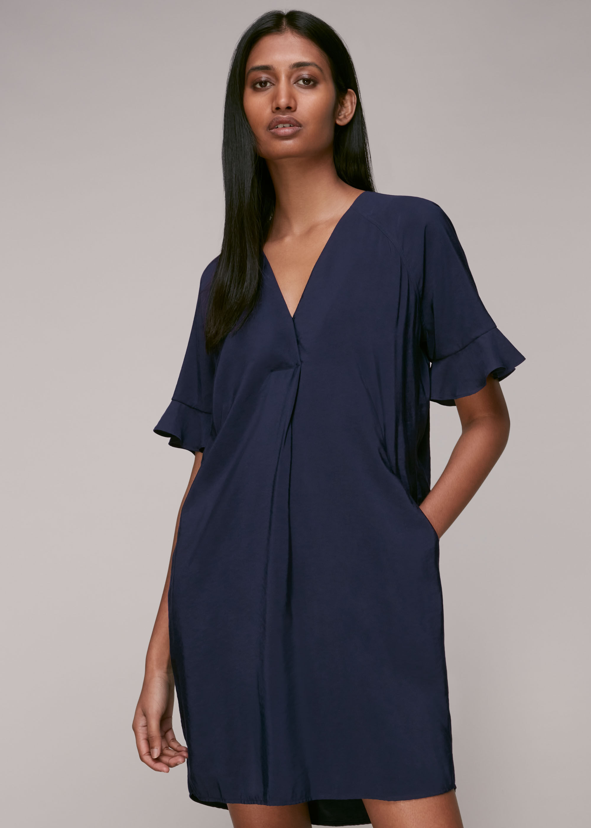 Navy Alba Dress WHISTLES