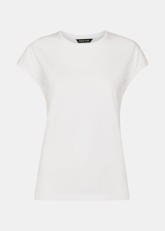 White Cap Sleeve Tee