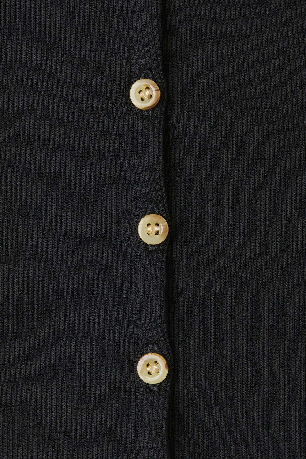 Black Button Rib Tank