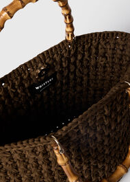 Bamboo Handle Crochet Bag