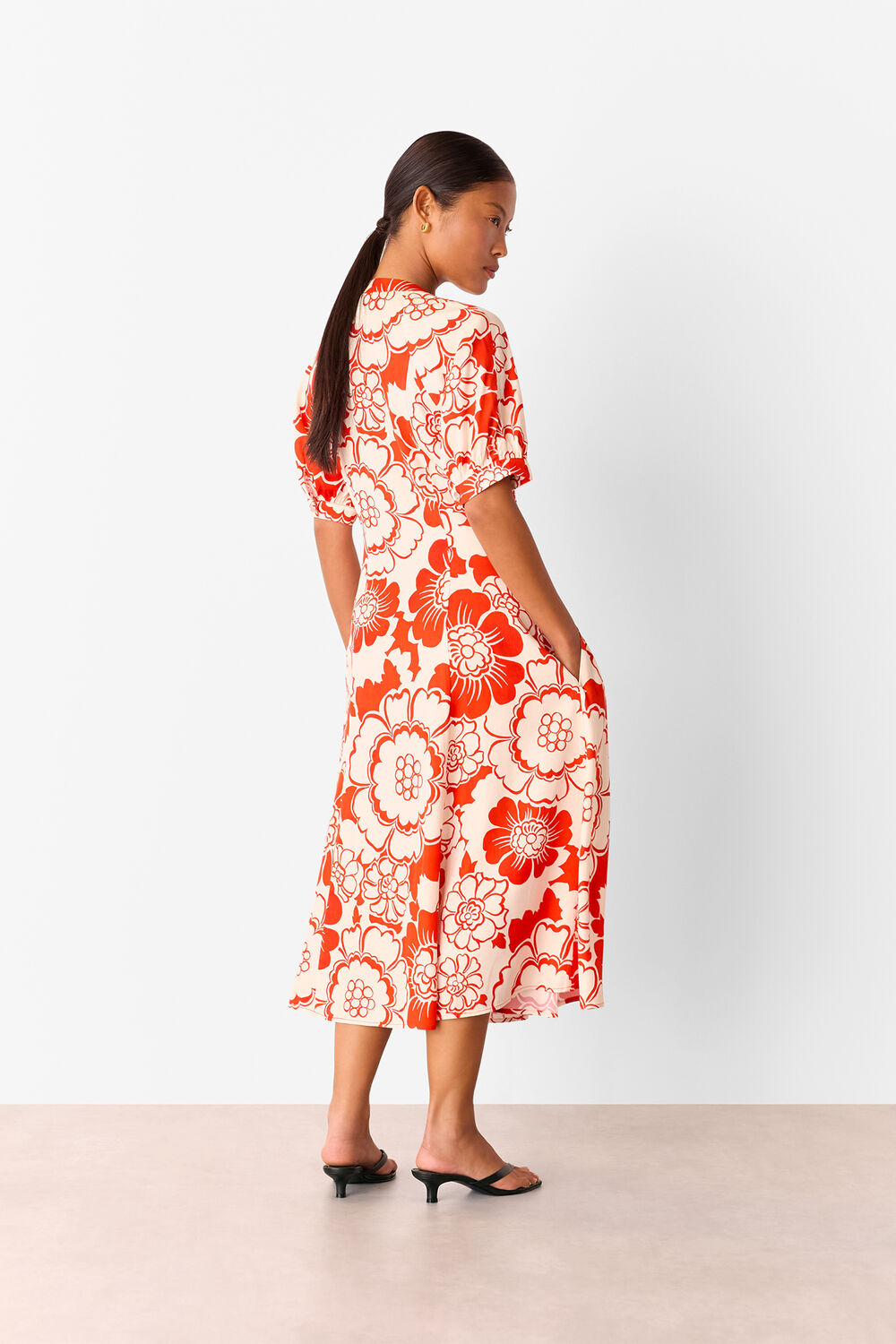 Petite Bloom Floral Midi Dress