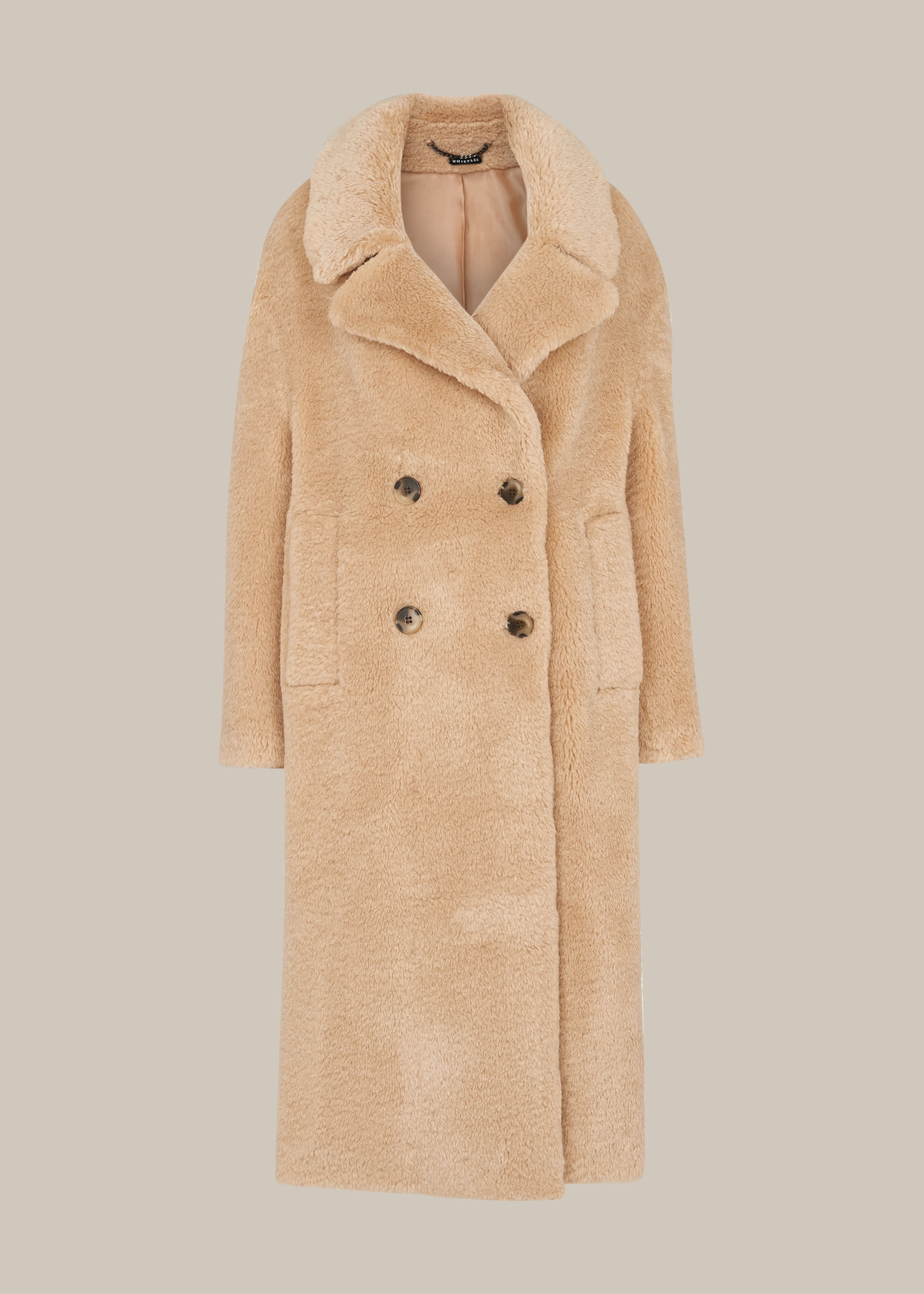 Teddy double breasted coat sales