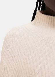 Wool Mix Rib Funnel Neck
