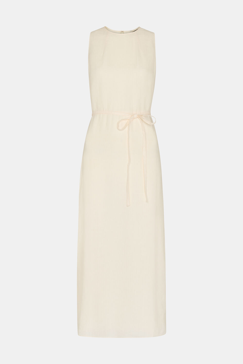 Linen Blend Cut Out Back Dress
