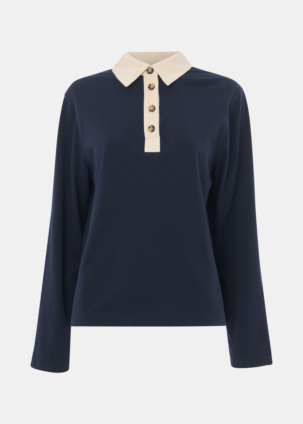 Contrast Collar Polo Shirt