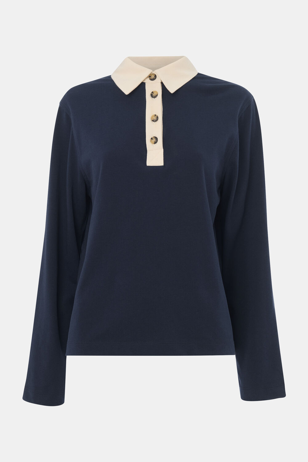 Navy Contrast Collar Polo Shirt