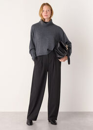 Wool Cowl Neck Knit Jumper