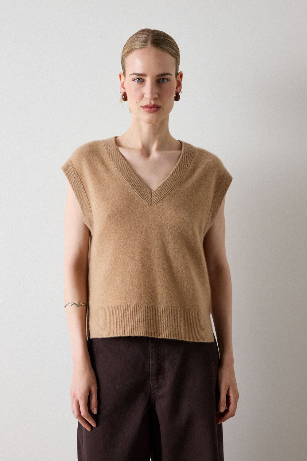 Cashmere V Neck Tank