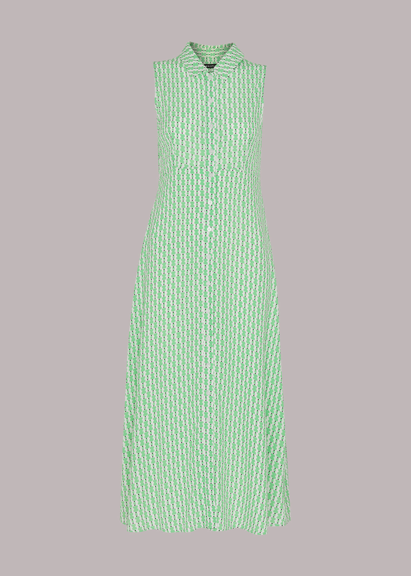 Green/Multi Vertical Stack Shirt Dress | WHISTLES