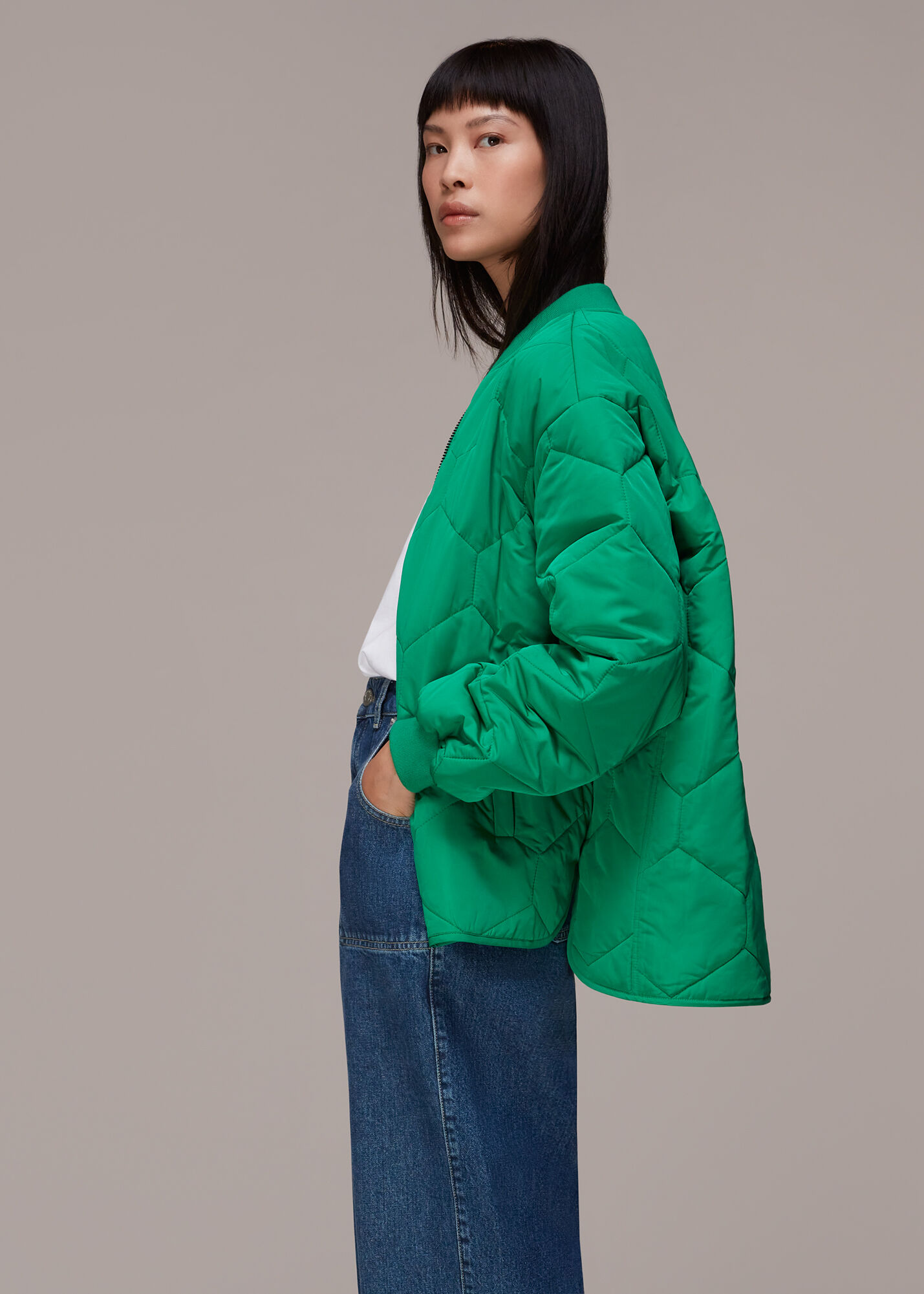 Short green sale coat