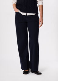 Wide Leg Casual Cotton Trouser